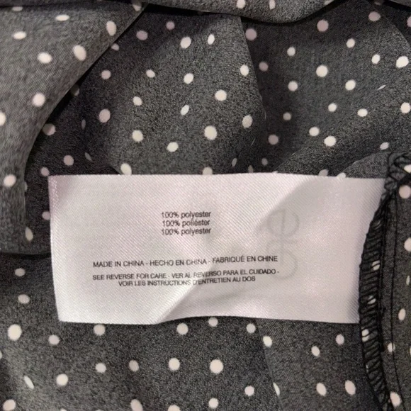 Gloria Vanderbilt Black and White Polka Dot women’s Shirt. - Picture 14 of 16